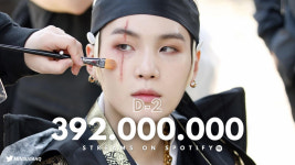 방탄소년단 슈가 어거스트디 'D-2' 스포티파이 3억9200만 돌파..韓솔로 최다 스트리밍 기록ing