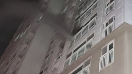 충남 아산 아파트 화재‥ 인명피해 없어