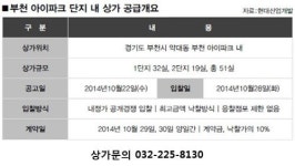 부천 아이파크 단지 내 상가 분양 28일 입찰 ‘스타트’