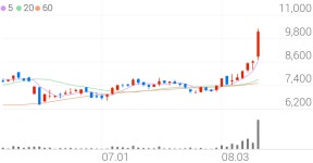 엔에스, +29.78% 상한가