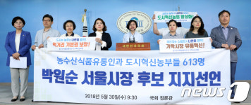 정아농수산유통 - 목포시 자유로148번길 8 | 농수산유통인·농부들 '박원순 후보 지지'