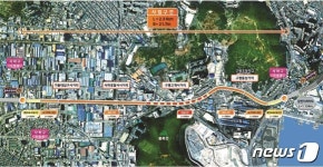 을숙도대교~광안대교, 신호대기 없이 20분…2000m장평지하차도 개통