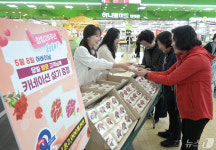 대야농협하나로마트(떡보의하루) | 농협유통, 어버이날 맞아 카네이션 설기떡 증정