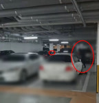 여기서 테니스 연습을?…아파트 지하 주차장서 공 '탕탕'