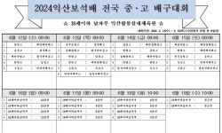 혜련네민박 | 2024 익산보석배 전국중고배구연맹전, 12일부터 19일까지 전북 익산 개최