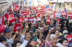 인셀덤 서산로데오 | 서산 중앙통 로데오거리의 김문수 후보 지지자들