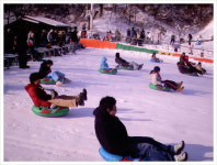 충남 아산시 영인산 자연휴양림 내 눈썰매장 개장