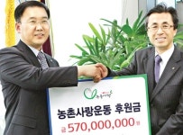농협카드, 농촌사랑운동본부에 후원금