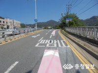 누산교차로진입전_강화방향 | 나들목(IC) 진입, 분홍색 선 따라 운전하세요"