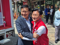 마임의정부용현동부행복지사 | 손학규 전 경기지사, 김동근 의정부시장 후보 행복로·제일시장 유세 지원