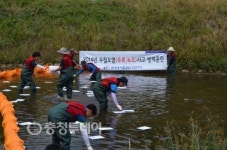 농어촌공사 서천지사 종천저수지 녹조제거 훈련