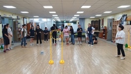 하슬라드론교육훈련센터 | 이천새일센터 직업교육훈련생 축구드론 시연 강의