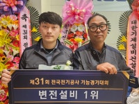 경기전기기술단주 | 변전설비 1위-경기중부회 경기기술공사 유성민·이용철 씨