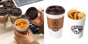 노리터커피앤떡볶이 | “커피 아니야?” CU, 몰래 먹는 ‘탐앤탐스 떡볶이’ 출시