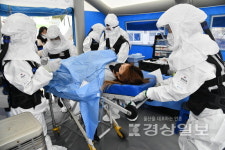 새울원전 방사능방재훈련 참관, 방사능 대피상황 실전 방불케해