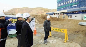 이일용 예산소방서장, 군청 신청사 공사현장 점검