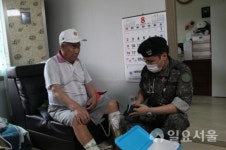 28전차대대마트 | 육군 제28보병사단 전차대대, 집중호우 속 6·25전쟁 참전용사 위문 방문
