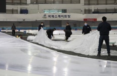 동계체전 빙속 경기, 태릉국제스케이트장 누수로 심야 경기