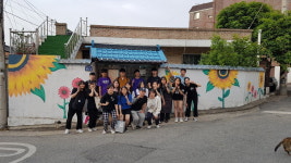 계림주니어그린섬미술학원 | 그린섬미술학원 수강생 재능기부 벽화그리기 행사