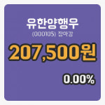 유창양행 | 코스피마감증시유한양행우 17일 207,500원 마감주식차트분석
