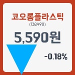 코오롱플라스틱 주가& 주가 정보 28일 현재 5590원 & 증권시세