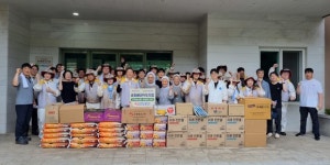 한국동서발전 당진발전본부 '솔뫼베네딕도의 집'에 지역농산물 전달