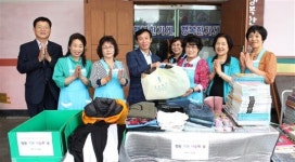 전주 완산구, 행복한 가게에 '청원 기부 나눔의 날' 물품 전달