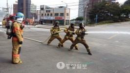 CU아산소화주공점 | 아산소방서 소방훈련