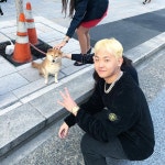'영앤리치' 수퍼비(슈퍼비), 일본 도쿄서 시바견과 함께…'귀여운 개 옆에 귀여운 애'