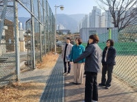 반지어울림 주구운동장 급수시설 | 성산구, 공공 체육시설 환경개선공사 예정지 현장 점검