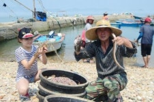 "오밀조밀 섬에 싸여 오손도손 살아가죠"