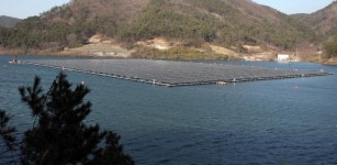 이 지사, 수상태양광발전 신기술 적용 현장 방문