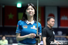 'LPBA 신예' 정수빈, 막판 하이런 두 방으로 '당구 여제' 김가영에 대역전승