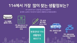 케어114일일사 | 번호안내 114, 고객이 가장 많이 찾은 생활정보는?…"여름철 홈케어 서비스, 종합소득세 관련 세무서 안내 서비스 순"