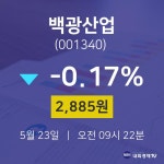 백광산업 여수점 | 백광산업종목검색 23일 현재 2885원