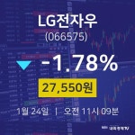 디케이엠이씨 | 증권플러스 LG전자우 주가 24일 현재 27,550원