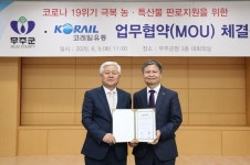 농업회사법인 유한회사 무주반딧불농특산물유통사업단 | 무주군, 우수 농·특산물 코레일과 유통망 구축