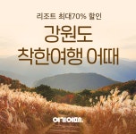 착한여행사(박성철) | 여기어때, 강원경제 활성화 '착한여행'...최대 70% 할인