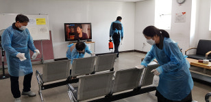 울산시, 상개화물차휴게소서 방역 릴레이 캠페인