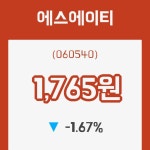에스에이티매점구내식당 - 시흥시 공단1대로28번길 39 | 에스에이티 26일 현재가 1,765원