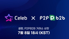 셀럽(CELEB), 글로벌 거래소 'P2PB2B' 상장… 유럽 시장 본격 진출