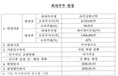 (유)제이제이건설 - 14387 | 현대자산운용, 제이제이건설로 최대주주 변경