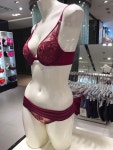 여성 CK 블랙 템포트 플런지 푸쉬업브라1PCS+팬티2PCS : CK 언더웨어