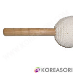 흰색 뜨개 큰둥근봉 외송나무 농악징채 사물징채 STM-DJT914H : 코리아소리
