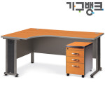 OA 책상세트 (L퍼즐 1600+이동서랍) : 가구뱅크OA퍼니처