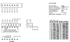 헤더핀 직각형 1열 x 40핀 / 2.54mm규격 / header pin / right angle : elemart