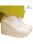 한복 신발 편한 초경량 소가죽 무용 슈즈 (굽높이 1,3,5,7,10cm 선택 가능) : 화홍한복