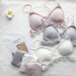 누네띠네(속옷나라) | 코튼 노와이어브라세트 레이스브라렛 여자속옷 : 비치나라