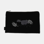 양순네수삼 | 양순네 고양이 자수 사각 파우치 (반식빵) black / gray : bigbigcat