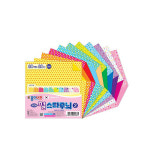 종이나라 1000 펄스타무늬2 색종이 (1봉) 펄스타양면색종이 펄색종이 15x15cm 20색20매 : 비품닷컴